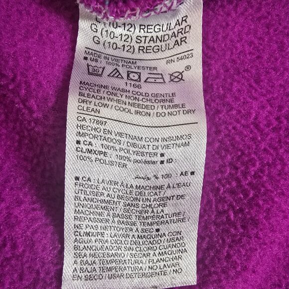 Old Navy Micro Fleece Turtleneck High Low Hem Pullover Girls Size L 10 12 Purple - Picture 10 of 10